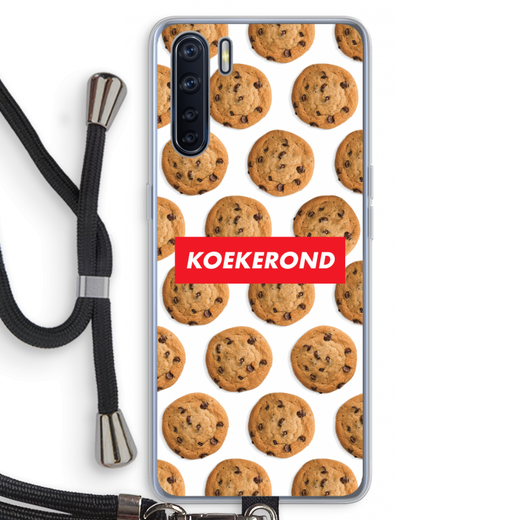 Koekerond: Oppo A91 Transparant Hoesje met koord