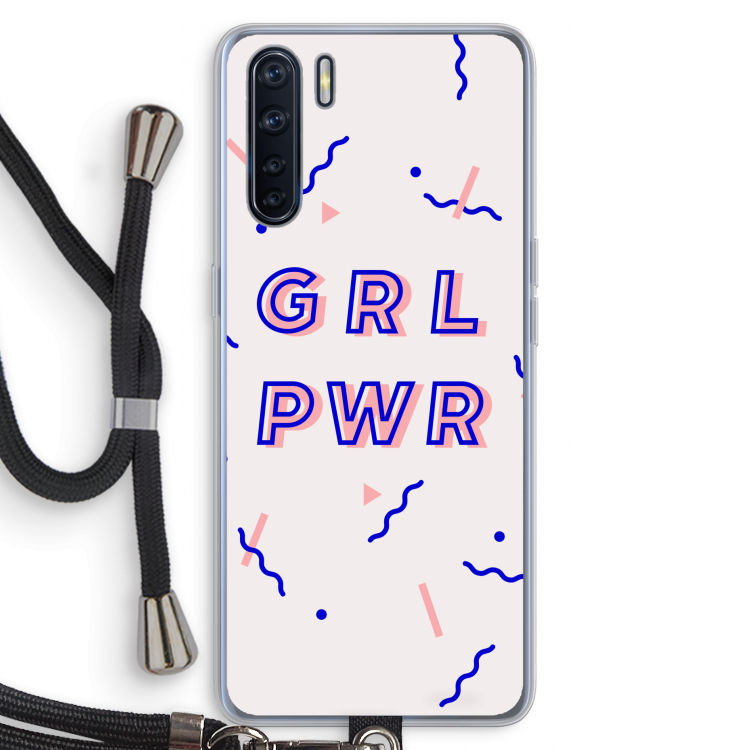 GRL PWR: Oppo A91 Transparant Hoesje met koord