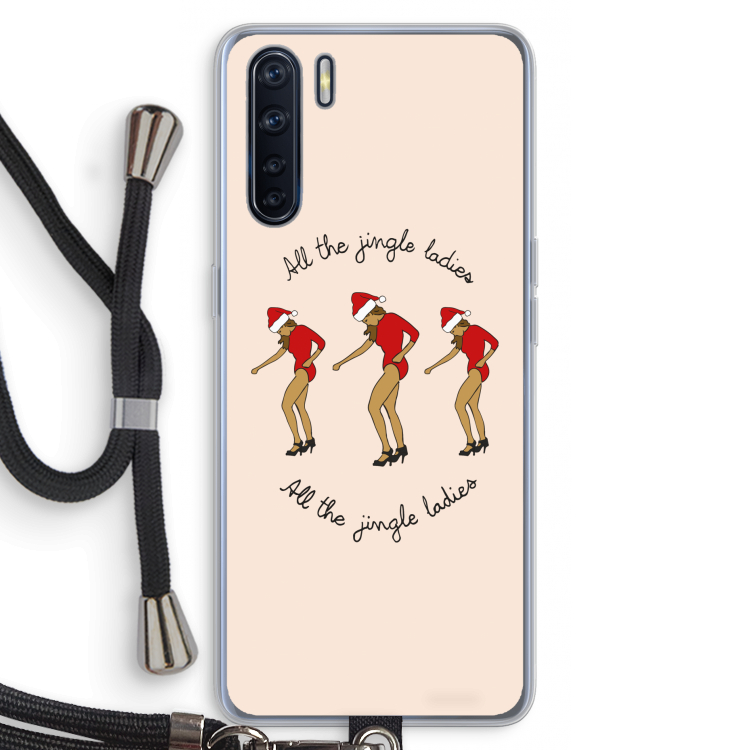 Jingle Ladies: Oppo A91 Transparant Hoesje met koord