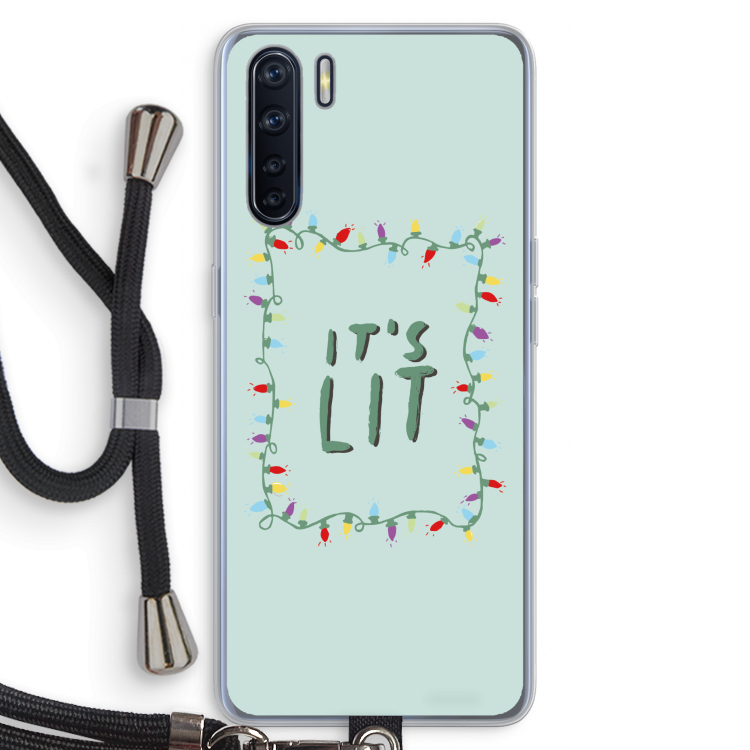It's Lit: Oppo A91 Transparant Hoesje met koord