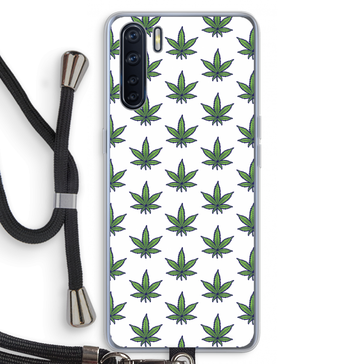 Weed: Oppo A91 Transparant Hoesje met koord
