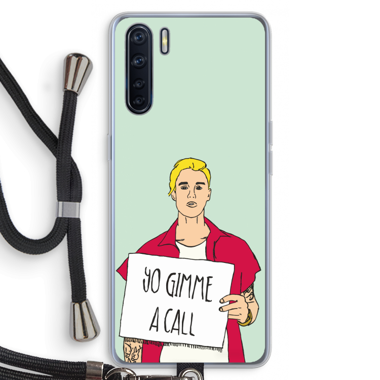 Gimme a call: Oppo A91 Transparant Hoesje met koord