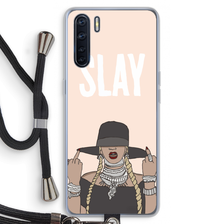 Slay All Day: Oppo A91 Transparant Hoesje met koord