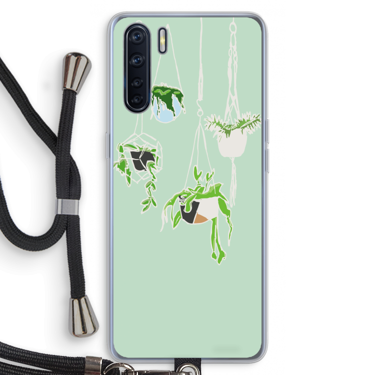 Hang In There: Oppo A91 Transparant Hoesje met koord