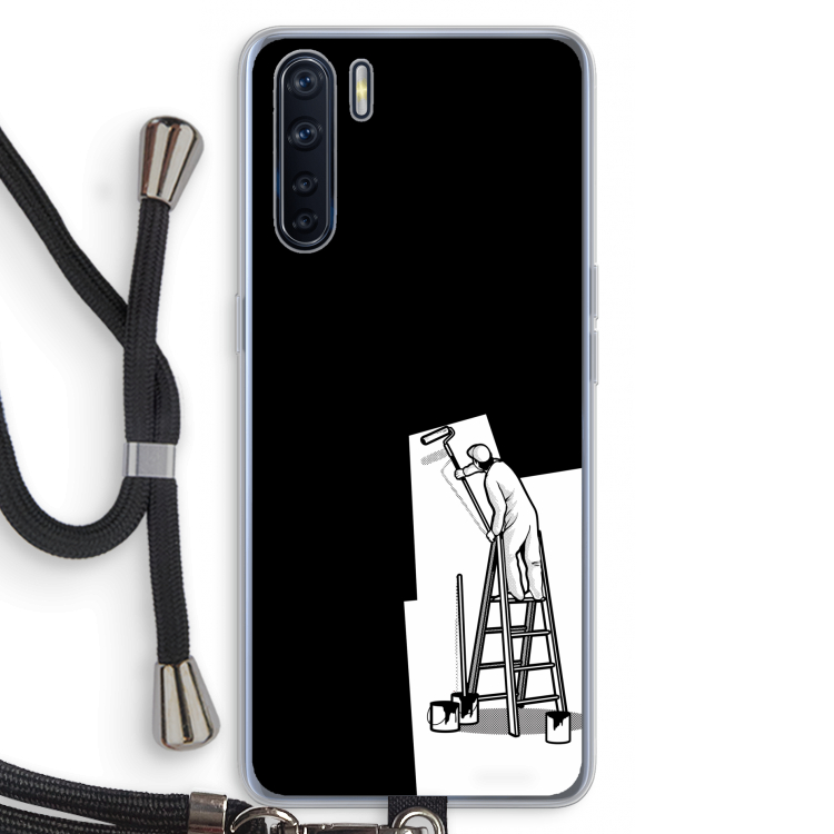 Musketon Painter: Oppo A91 Transparant Hoesje met koord