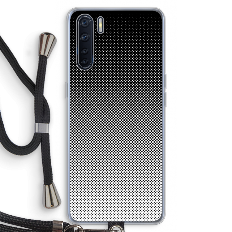 Musketon Halftone: Oppo A91 Transparant Hoesje met koord