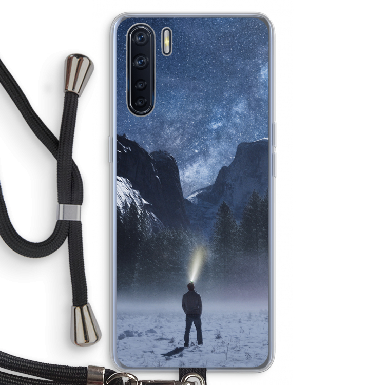 Wanderlust: Oppo A91 Transparant Hoesje met koord