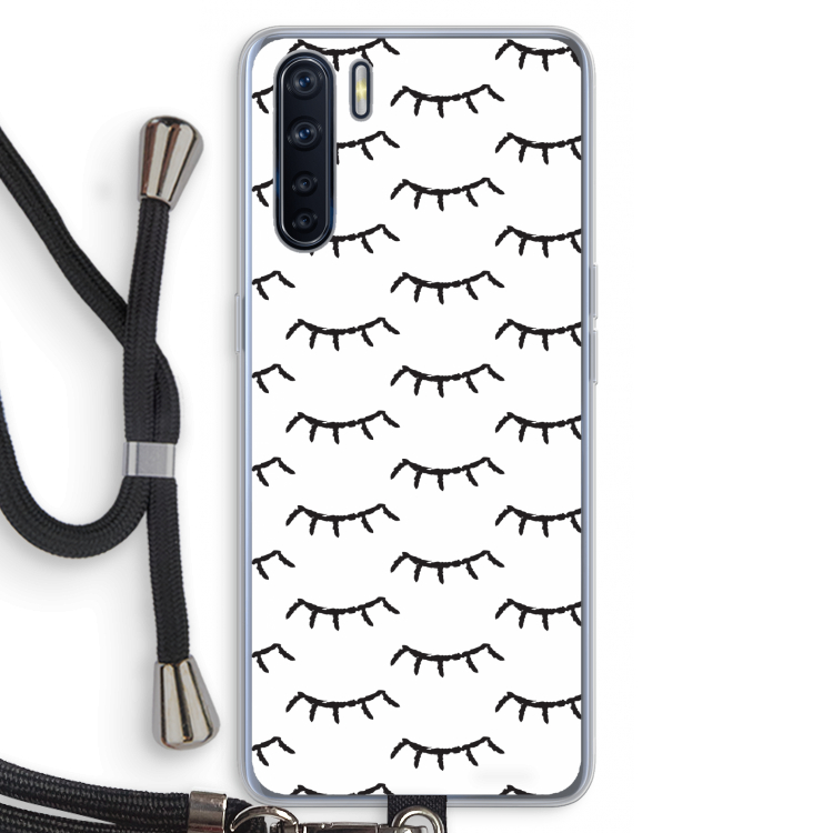 Wimpers: Oppo A91 Transparant Hoesje met koord