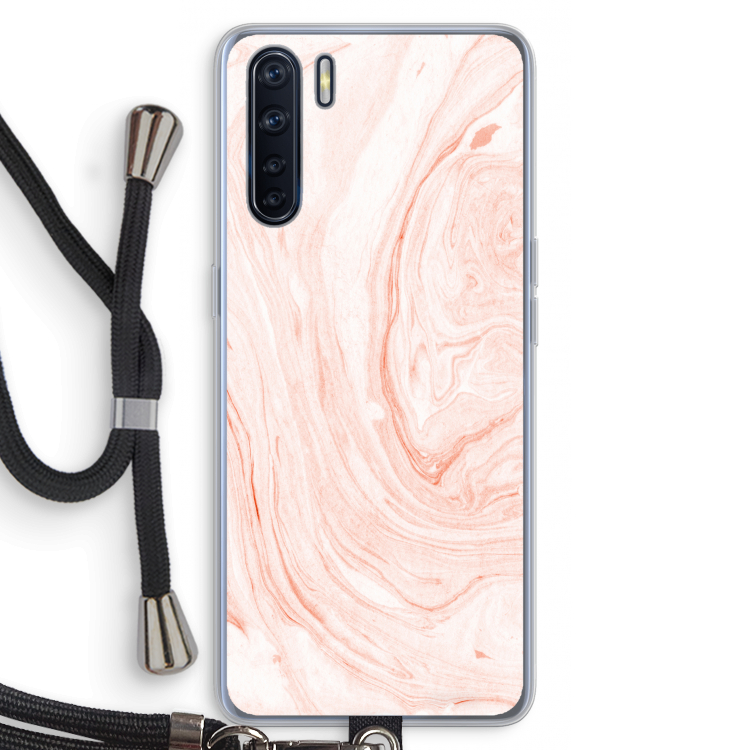 Peach bath: Oppo A91 Transparant Hoesje met koord