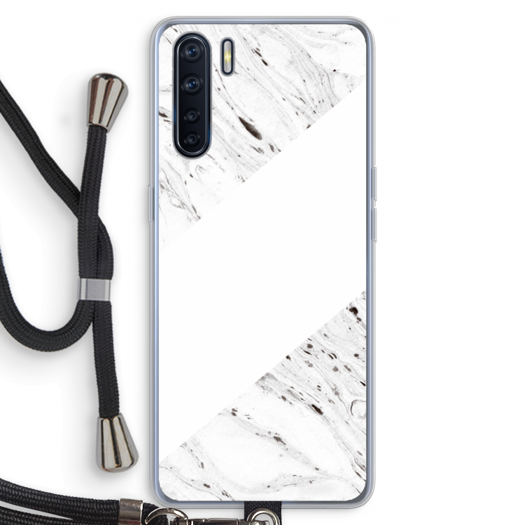 Biggest stripe: Oppo A91 Transparant Hoesje met koord