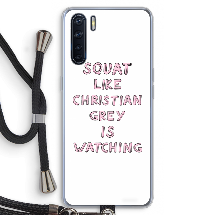 Christian Grey: Oppo A91 Transparant Hoesje met koord