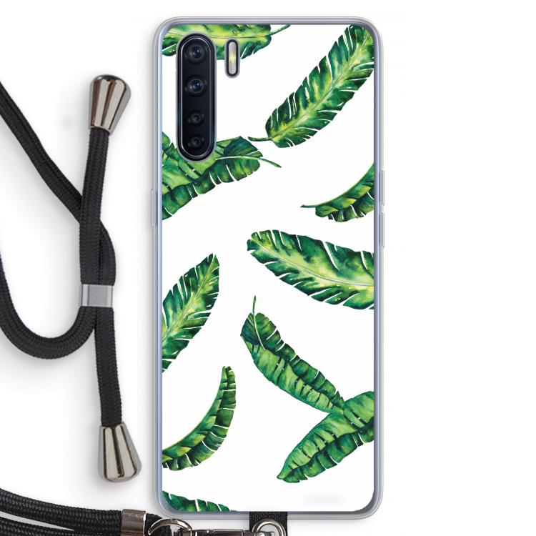 Lange bladeren: Oppo A91 Transparant Hoesje met koord