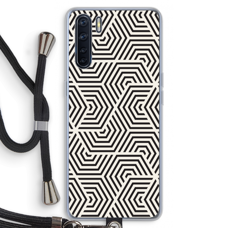 Magic pattern: Oppo A91 Transparant Hoesje met koord
