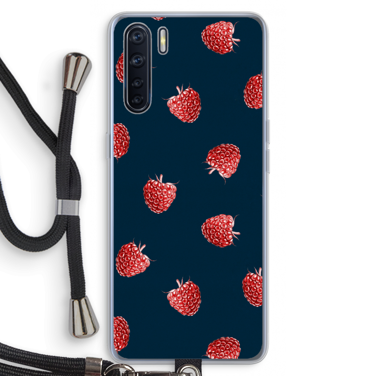 Framboosjes: Oppo A91 Transparant Hoesje met koord