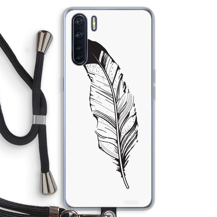 Pluim: Oppo A91 Transparant Hoesje met koord