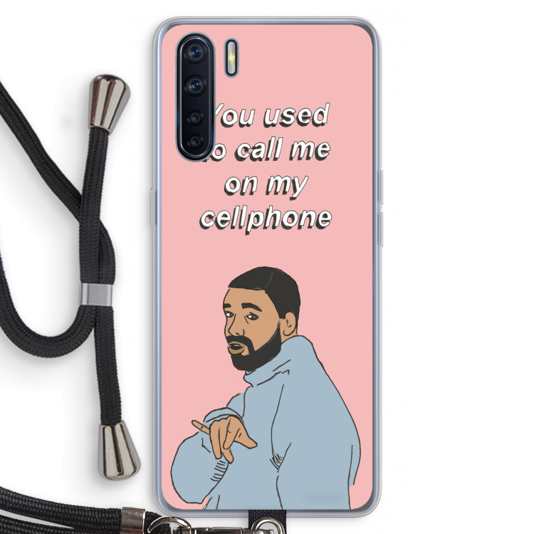 Hotline bling: Oppo A91 Transparant Hoesje met koord