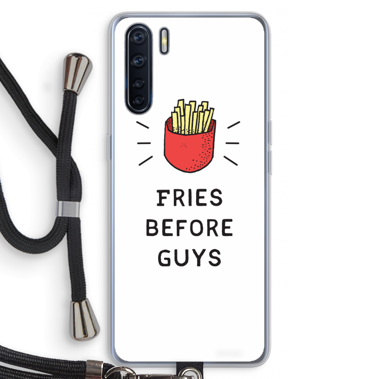 Fries before guys: Oppo A91 Transparant Hoesje met koord