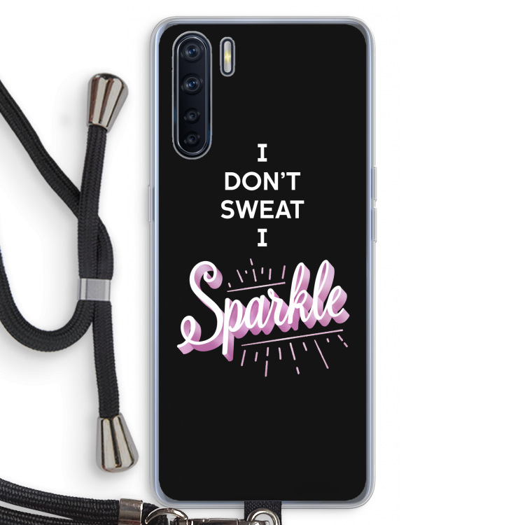 Sparkle quote: Oppo A91 Transparant Hoesje met koord