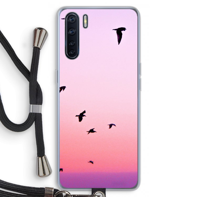 Fly away: Oppo A91 Transparant Hoesje met koord