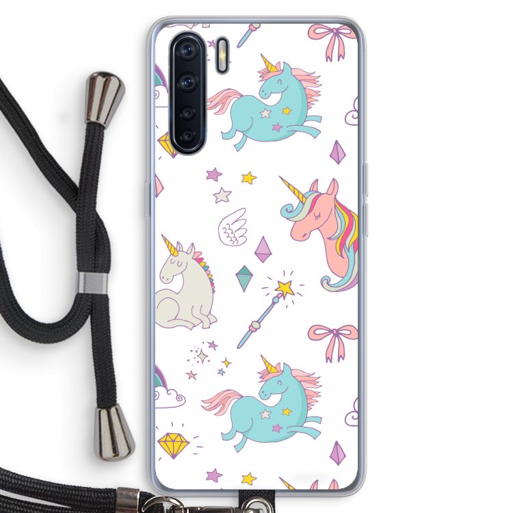 Fantasiewereld: Oppo A91 Transparant Hoesje met koord