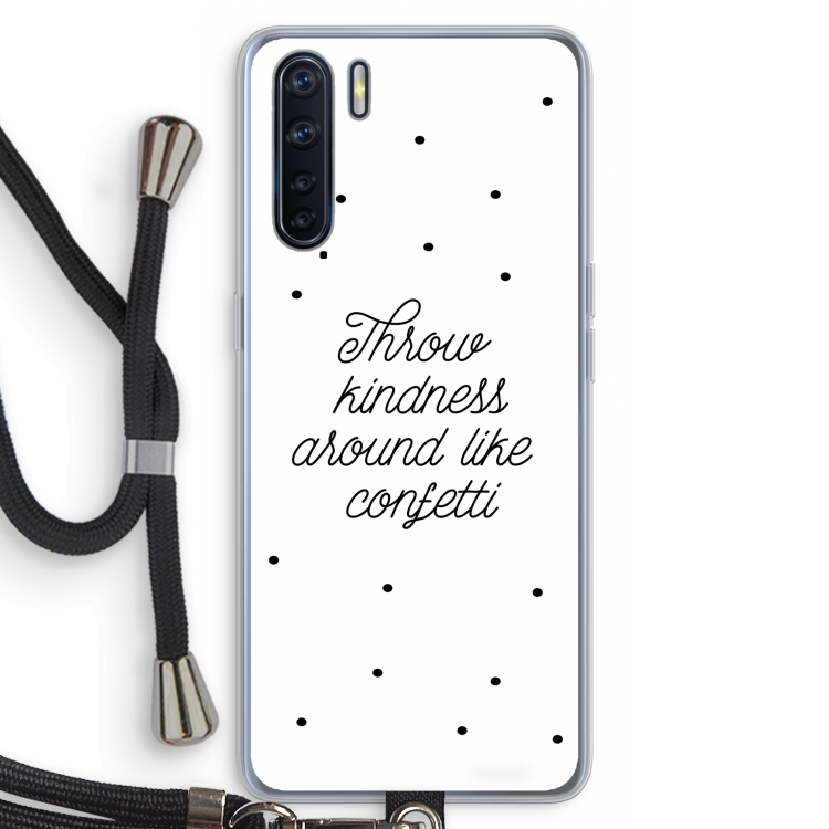 Confetti: Oppo A91 Transparant Hoesje met koord