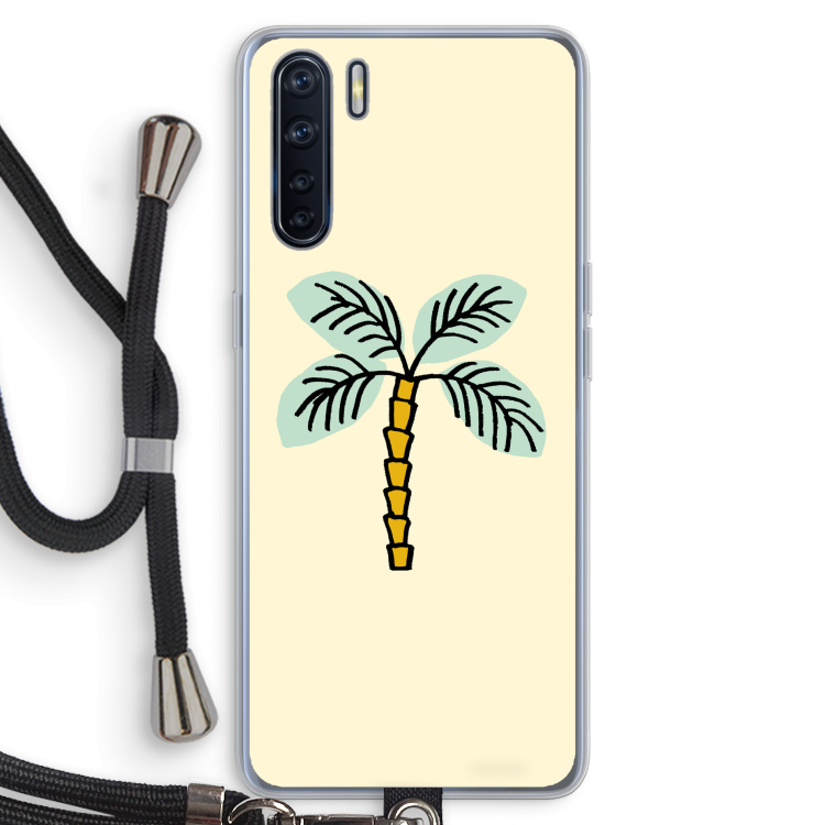 Palmboom: Oppo A91 Transparant Hoesje met koord