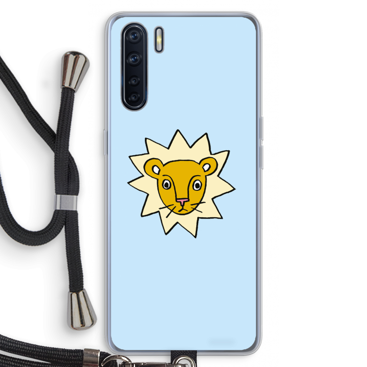 Kleine leeuw: Oppo A91 Transparant Hoesje met koord