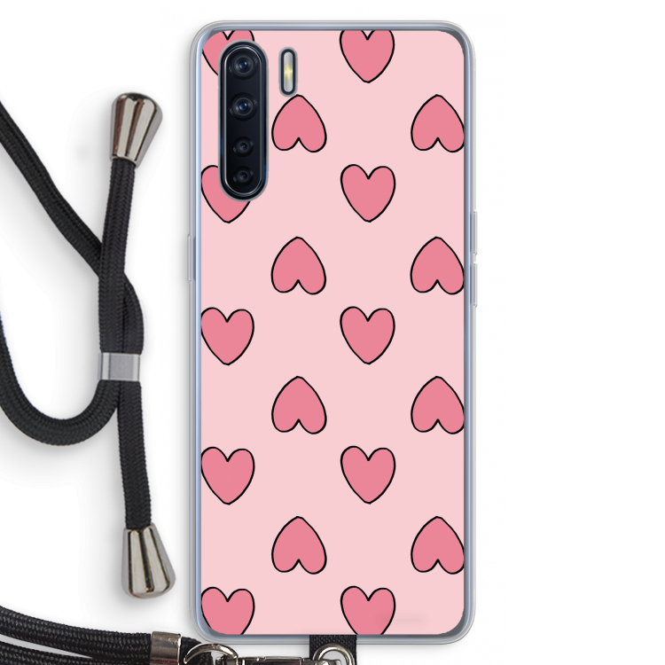 Ondersteboven verliefd: Oppo A91 Transparant Hoesje met koord