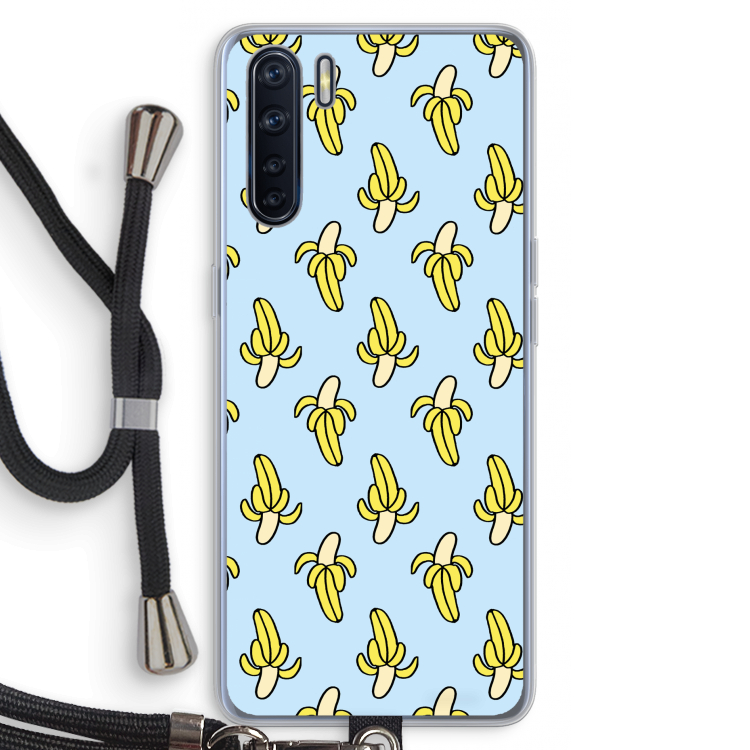 Bananas: Oppo A91 Transparant Hoesje met koord
