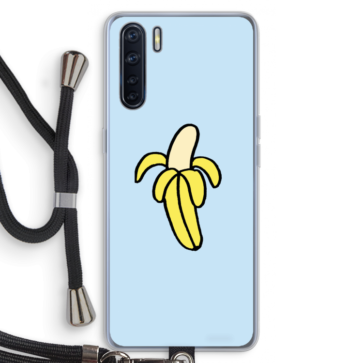 Banana: Oppo A91 Transparant Hoesje met koord