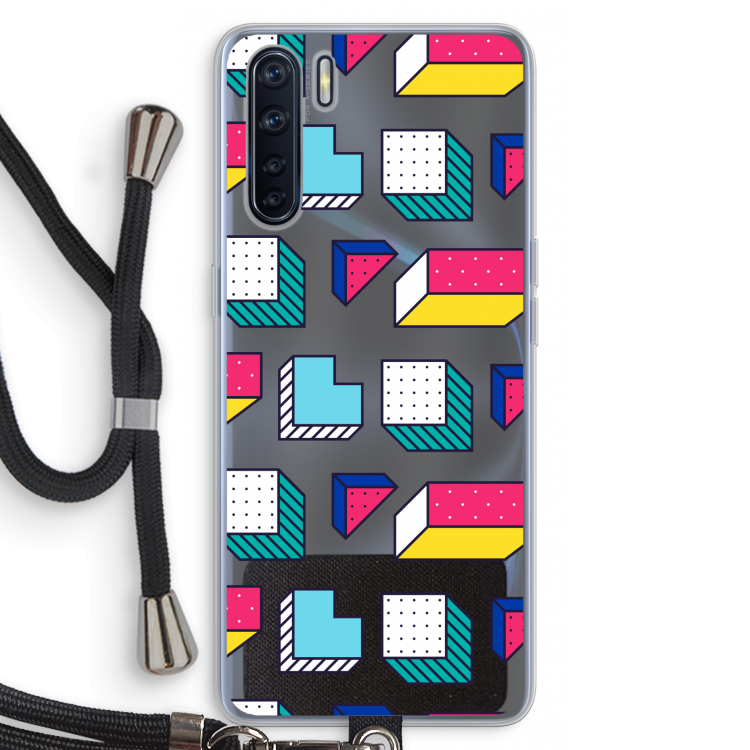 8-bit N°7: Oppo A91 Transparant Hoesje met koord