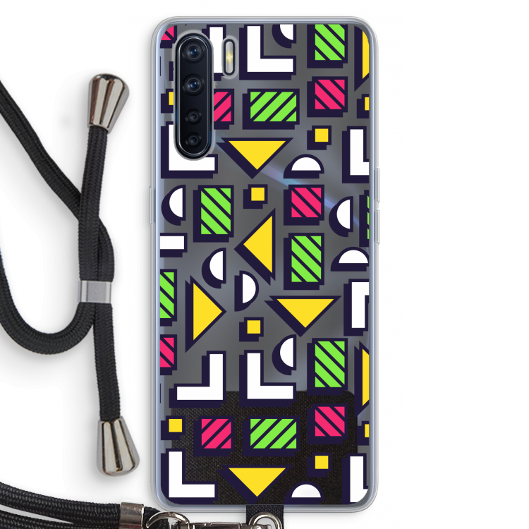 8-bit N°4: Oppo A91 Transparant Hoesje met koord