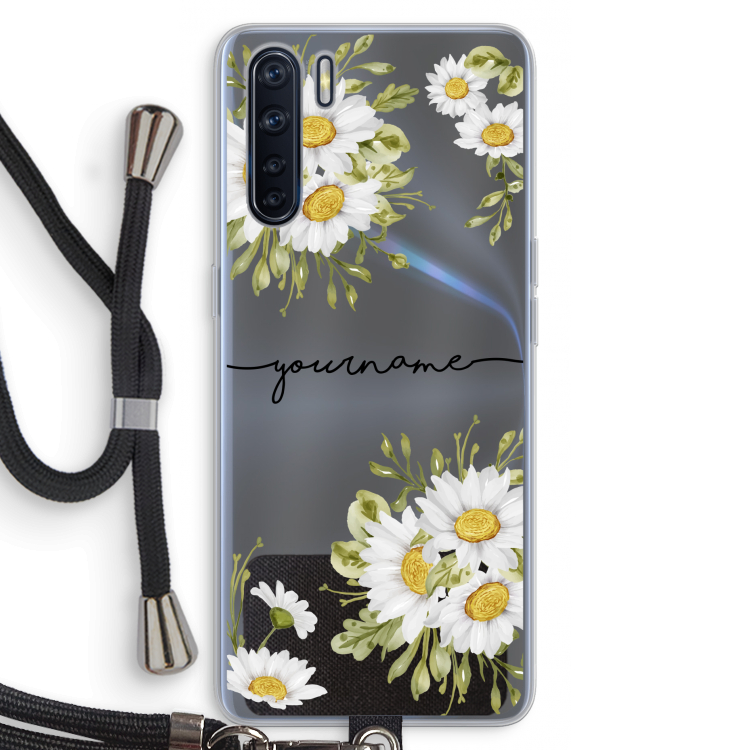Daisies: Oppo A91 Transparant Hoesje met koord