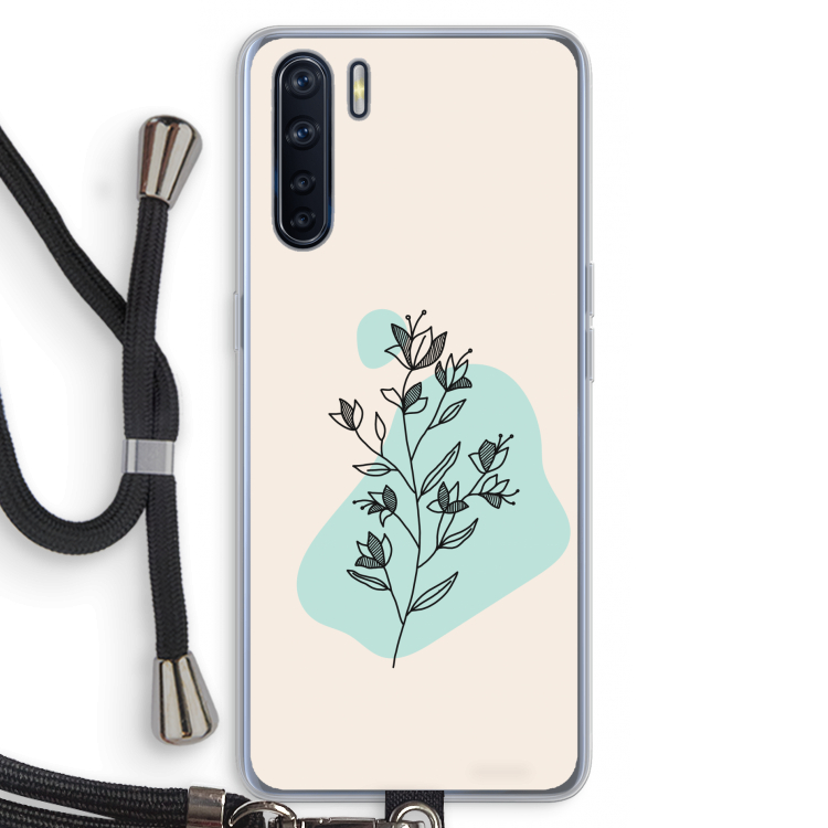 Violets are blue: Oppo A91 Transparant Hoesje met koord
