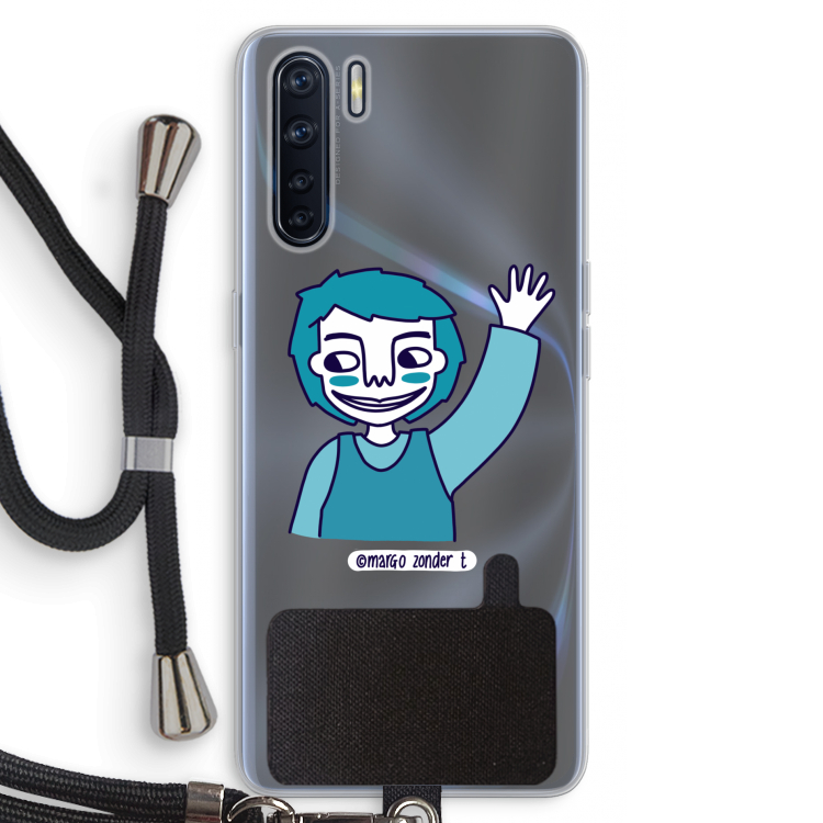 Zwaai: Oppo A91 Transparant Hoesje met koord