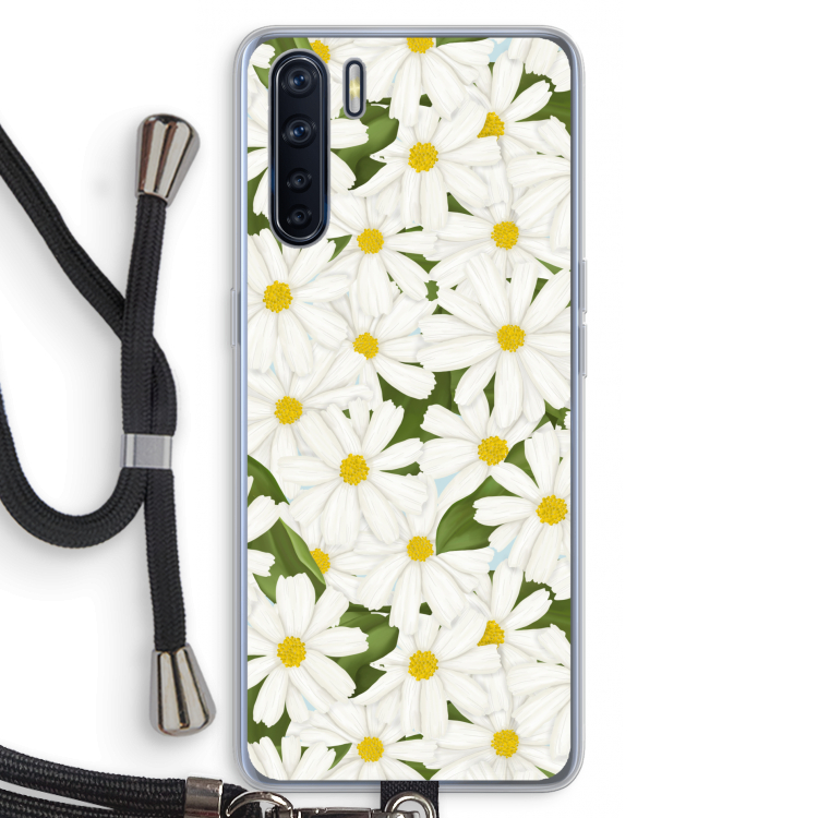 Summer Daisies: Oppo A91 Transparant Hoesje met koord