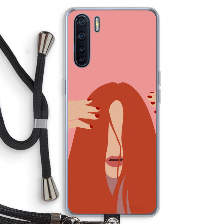 Woke up like this: Oppo A91 Transparant Hoesje met koord