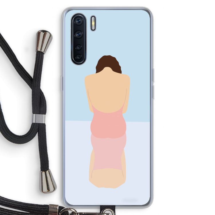 Mirror: Oppo A91 Transparant Hoesje met koord