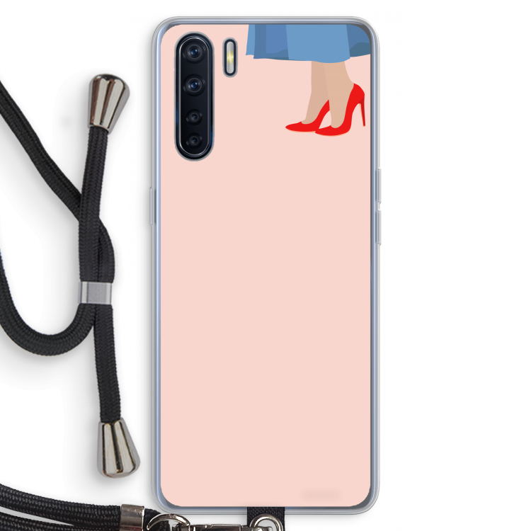 High heels: Oppo A91 Transparant Hoesje met koord