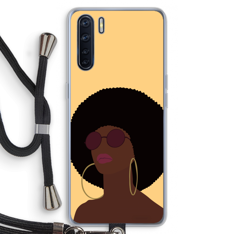 Golden hour: Oppo A91 Transparant Hoesje met koord