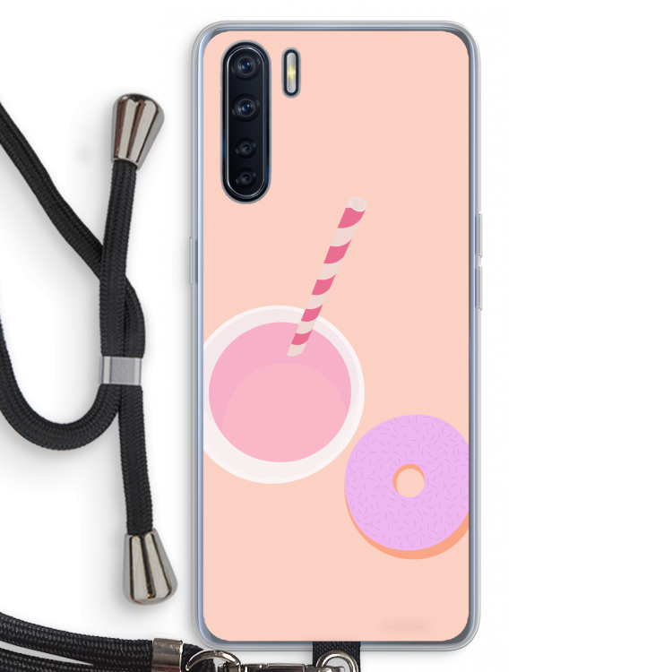 Donut: Oppo A91 Transparant Hoesje met koord