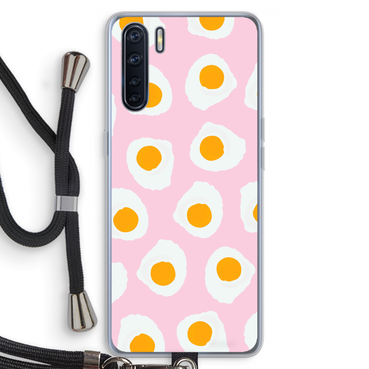 Dancing eggs: Oppo A91 Transparant Hoesje met koord