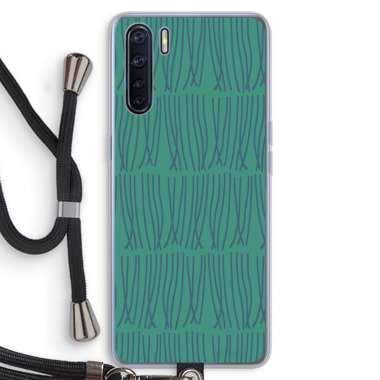 Swirls: Oppo A91 Transparant Hoesje met koord