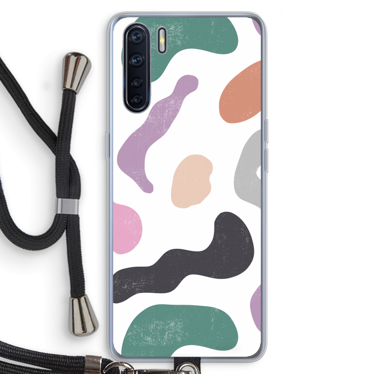 Memphis Shapes: Oppo A91 Transparant Hoesje met koord