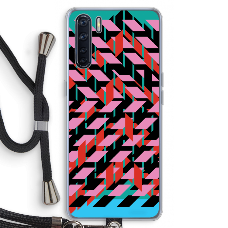 Skew Blush 2: Oppo A91 Transparant Hoesje met koord