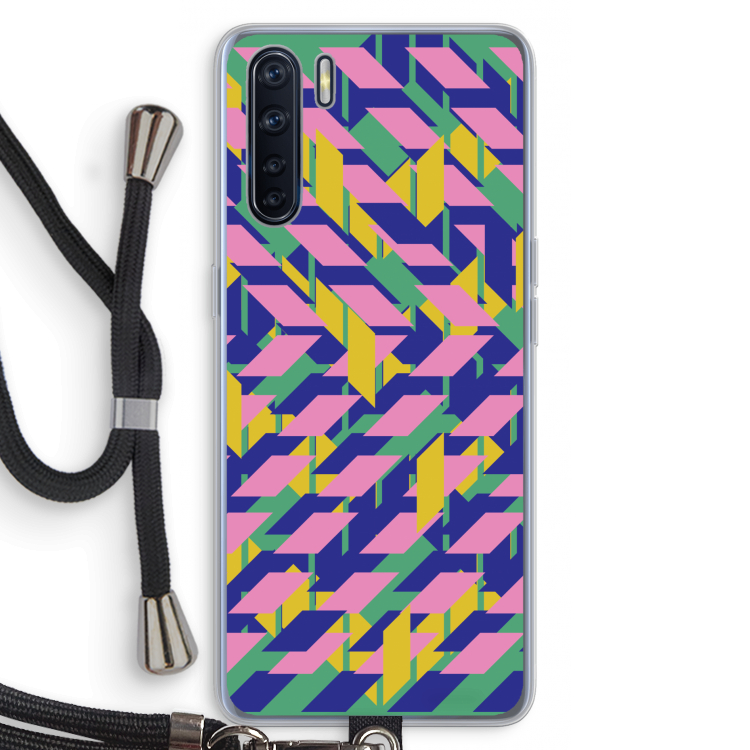 Skew Blush 1: Oppo A91 Transparant Hoesje met koord