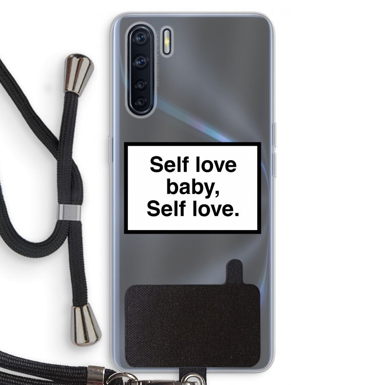 Self love: Oppo A91 Transparant Hoesje met koord