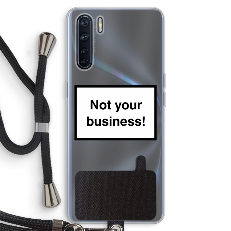 Not your business: Oppo A91 Transparant Hoesje met koord
