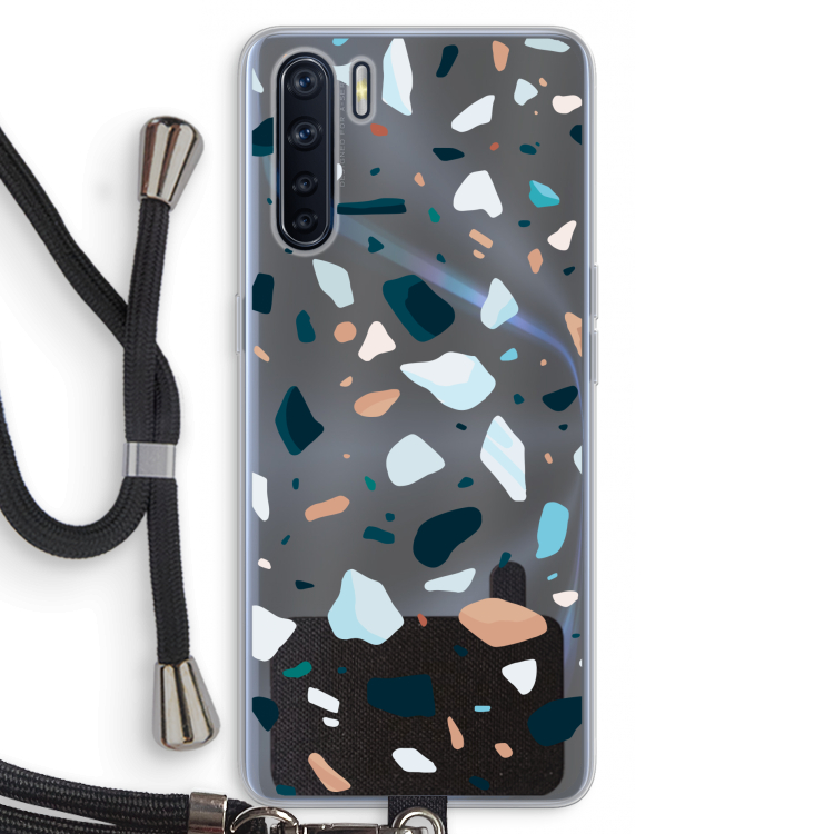 Terrazzo N°13: Oppo A91 Transparant Hoesje met koord