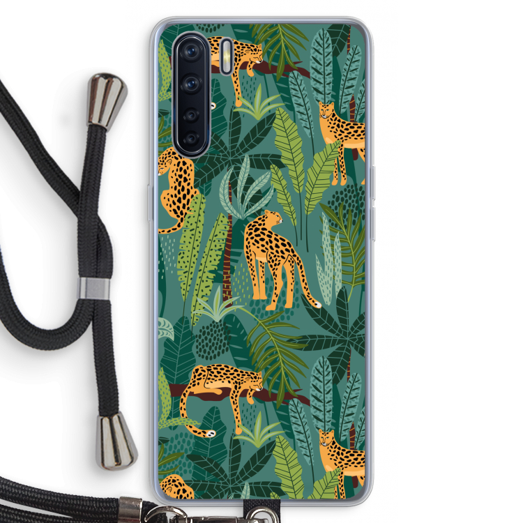 Luipaard 2: Oppo A91 Transparant Hoesje met koord